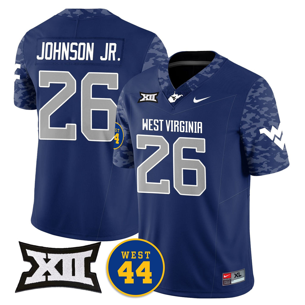 Men's West Virginia Mountaineers 2024 Vapor Limited Jersey - All Stitched - Honor Jerry West
