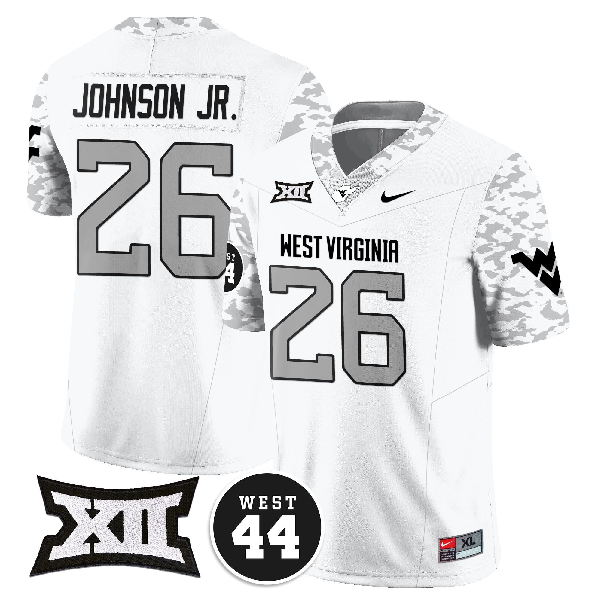 Men's West Virginia Mountaineers 2024 Vapor Limited Jersey - All Stitched - Honor Jerry West