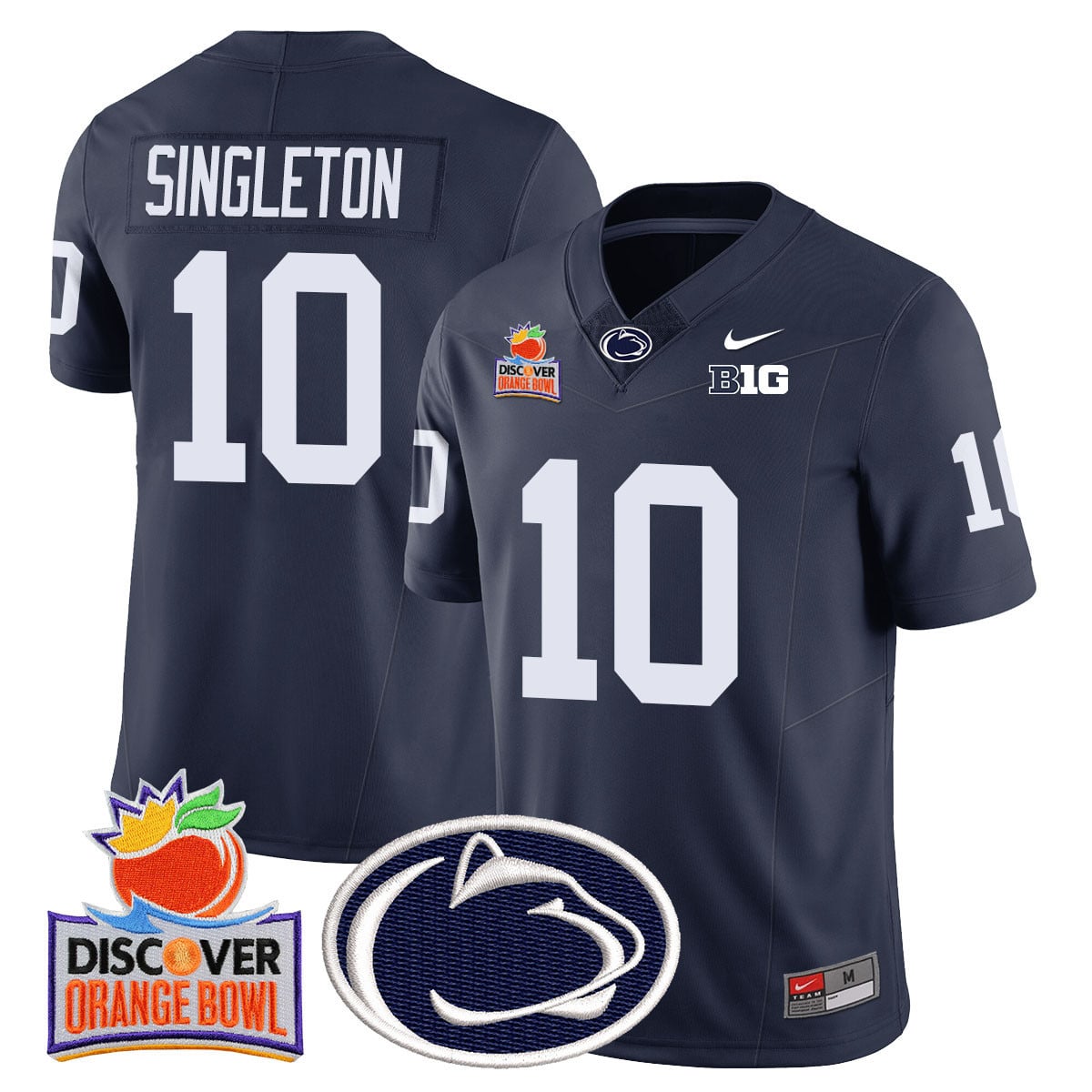 Men's Penn State Nittany Lions 2024 Orange Bowl Jersey N1 - All Stitched
