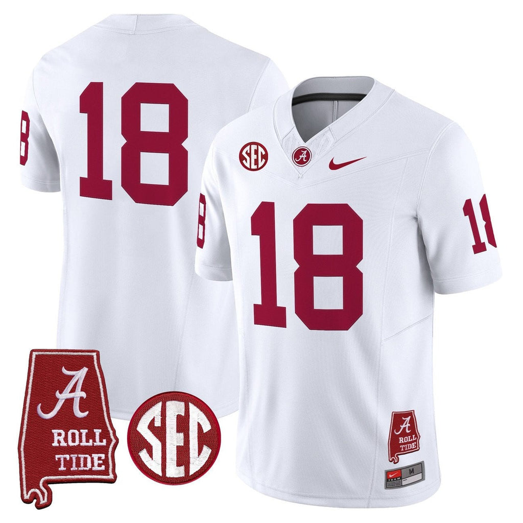 Women's Alabama Crimson Tide Throwback Vapor Limited Jersey - Alabama Map - All Stitched