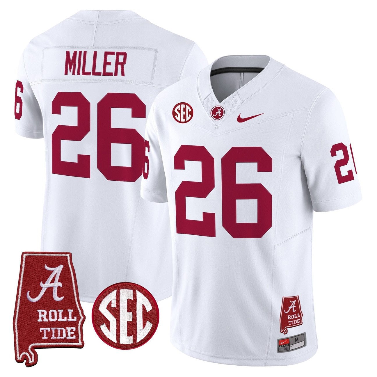 Women's Alabama Crimson Tide Throwback Vapor Limited Jersey - Alabama Map - All Stitched