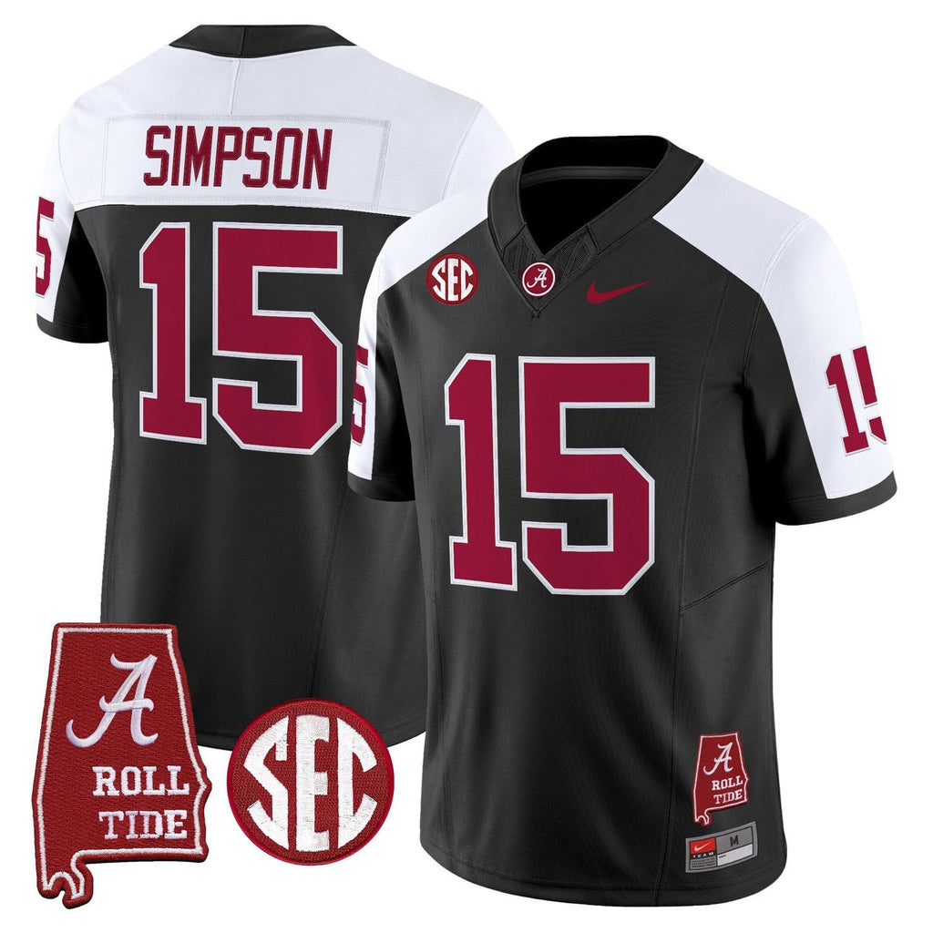 Women's Alabama Crimson Tide Throwback Vapor Limited Jersey - Alabama Map - All Stitched