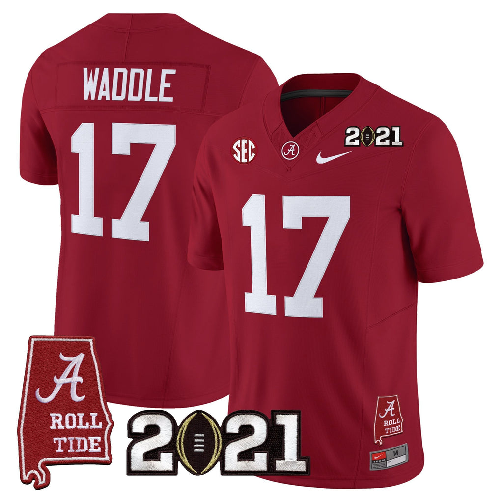 Women's Alabama Crimson Tide '2021 CFP National Championship' Vapor Limited Jersey - Alabama Map - All Stitched
