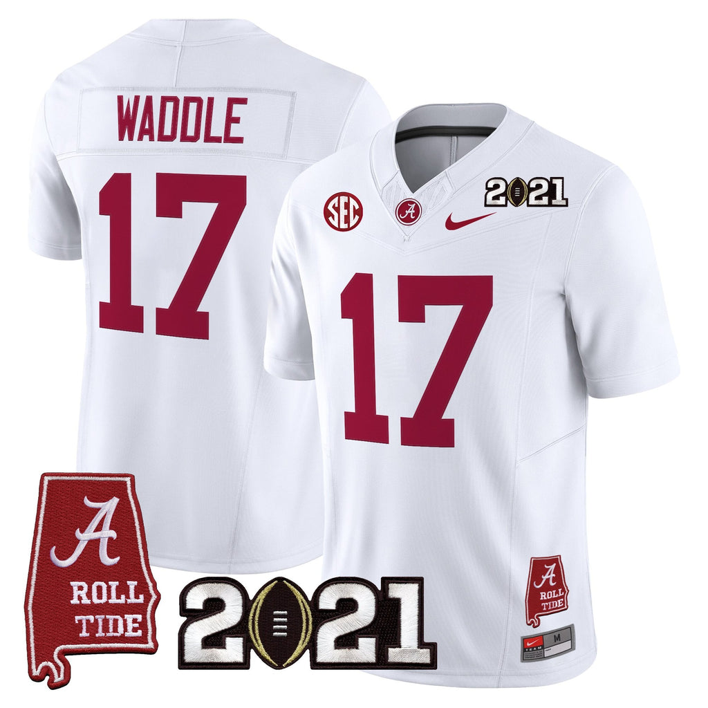 Women's Alabama Crimson Tide '2021 CFP National Championship' Vapor Limited Jersey - Alabama Map - All Stitched