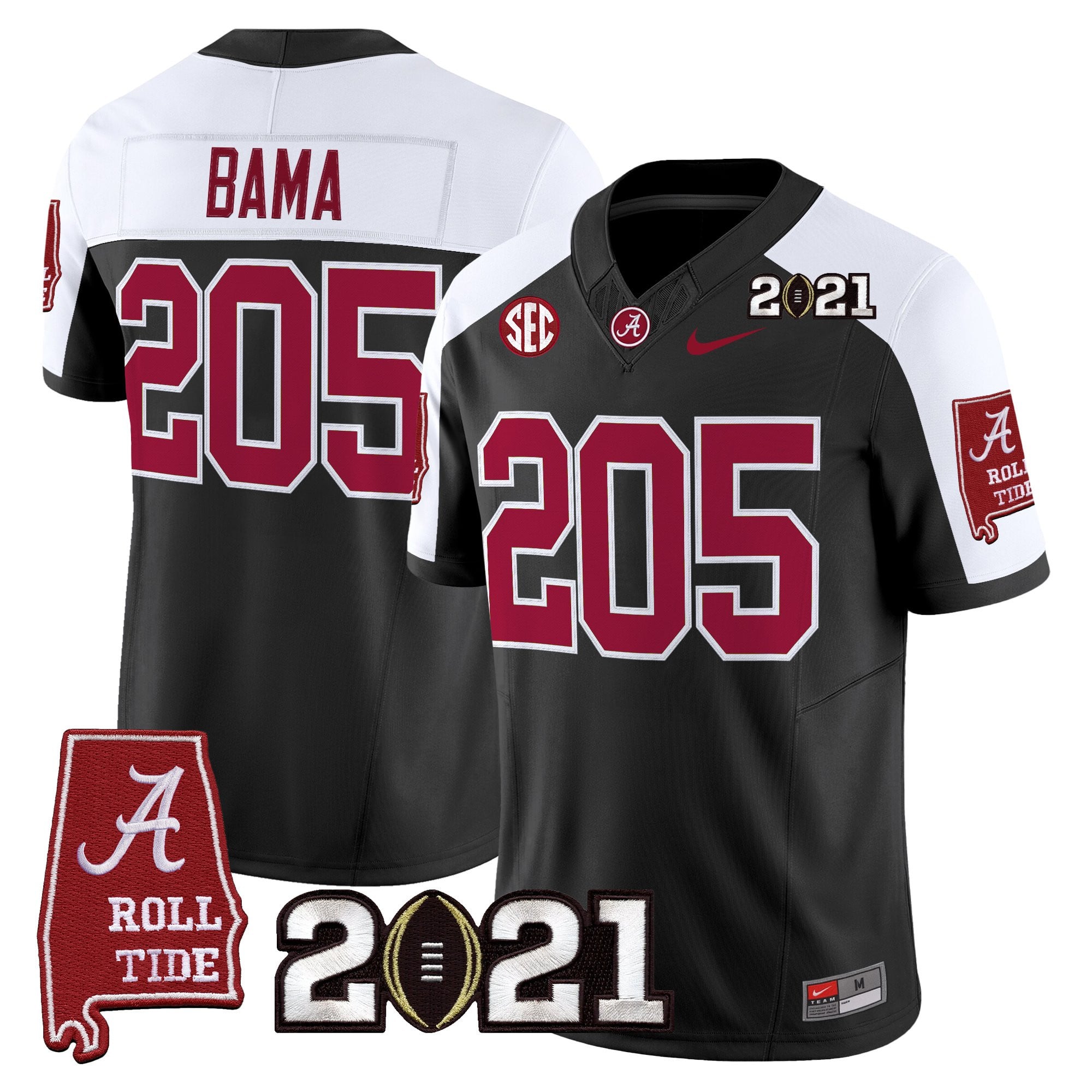 Women's Alabama Crimson Tide '2021 CFP National Championship' Vapor Limited Jersey - Alabama Map - All Stitched