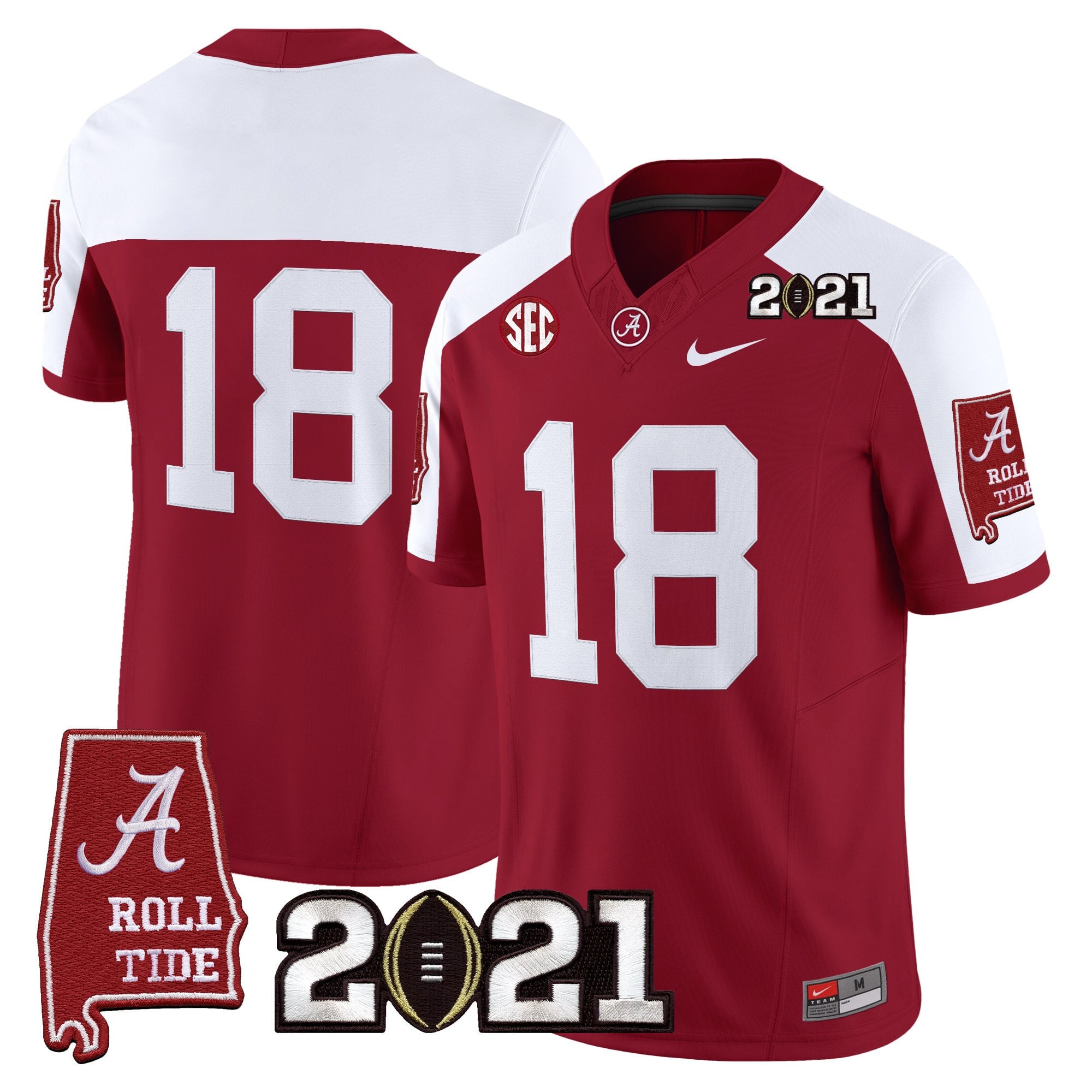 Women's Alabama Crimson Tide '2021 CFP National Championship' Vapor Limited Jersey - Alabama Map - All Stitched