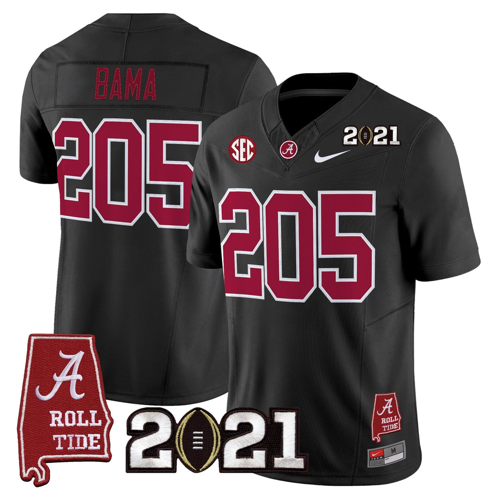 Women's Alabama Crimson Tide '2021 CFP National Championship' Vapor Limited Jersey - Alabama Map - All Stitched