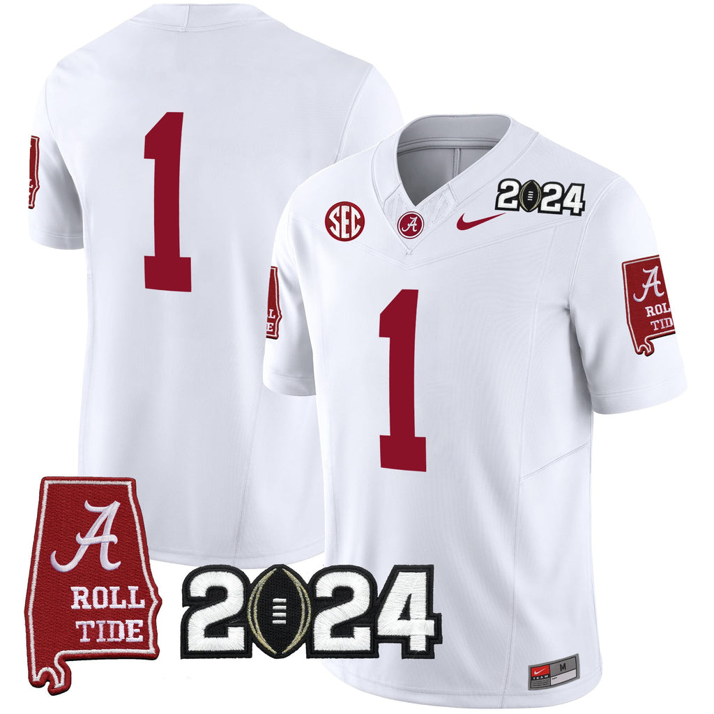 Men's Alabama Crimson Tide 2024 Vapor Limited Jersey - All Stitched