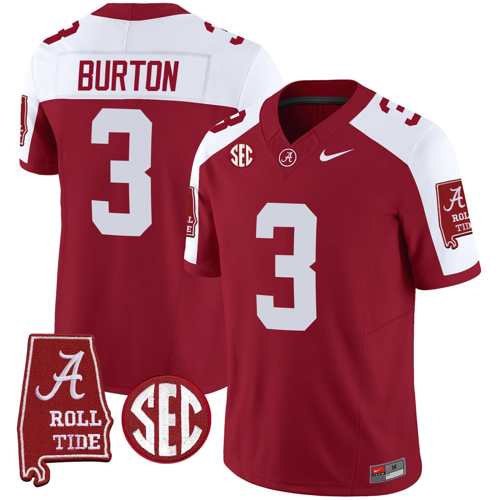 Men's Alabama Crimson Tide Vapor Limited Jersey V5 - Alabama Map - All Stitched