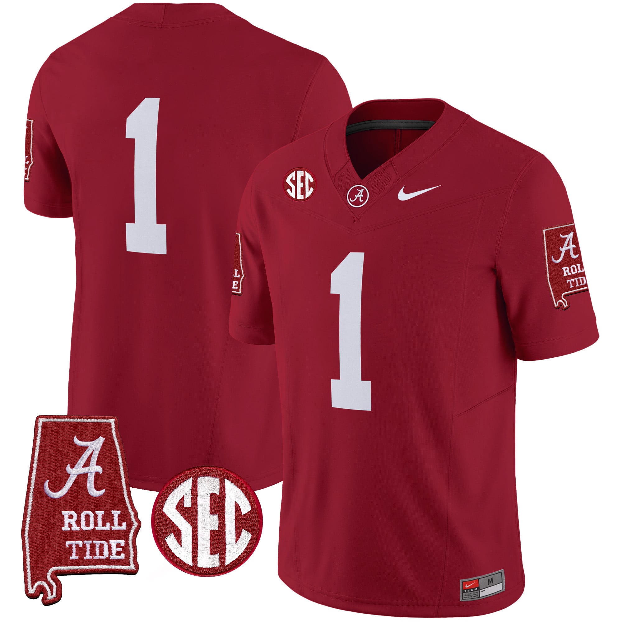 Men's Alabama Crimson Tide Vapor Limited Jersey V5 - Alabama Map - All Stitched