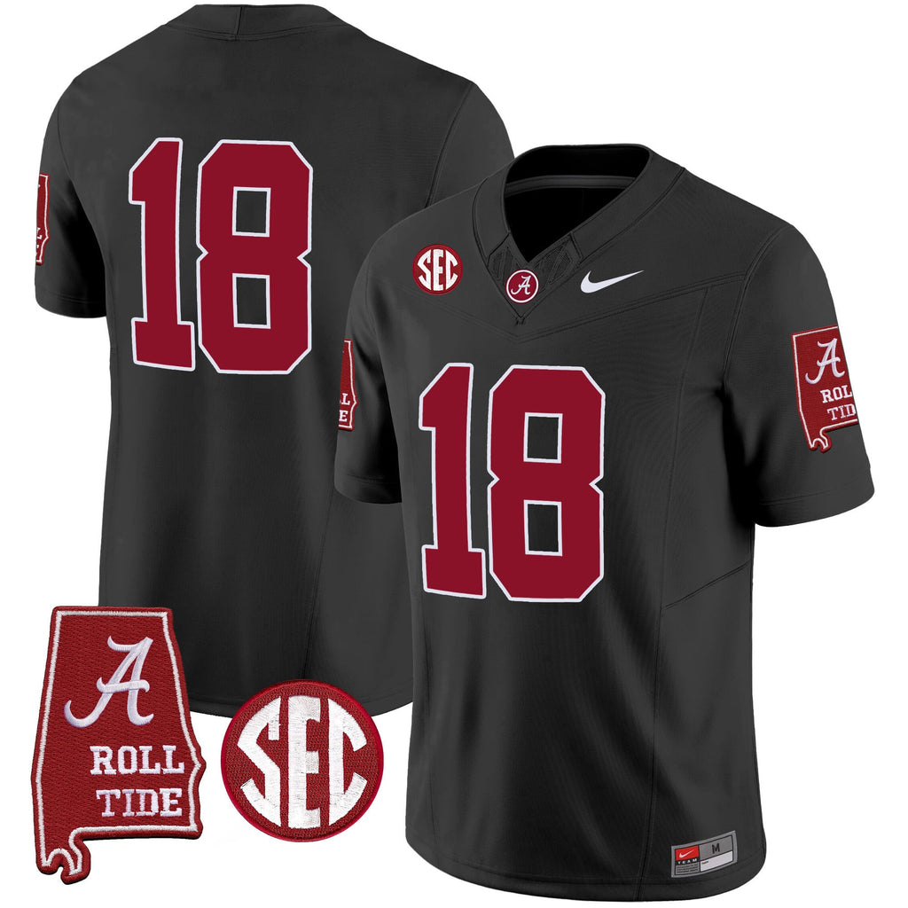 Men's Alabama Crimson Tide Vapor Limited Jersey V5 - Alabama Map - All Stitched