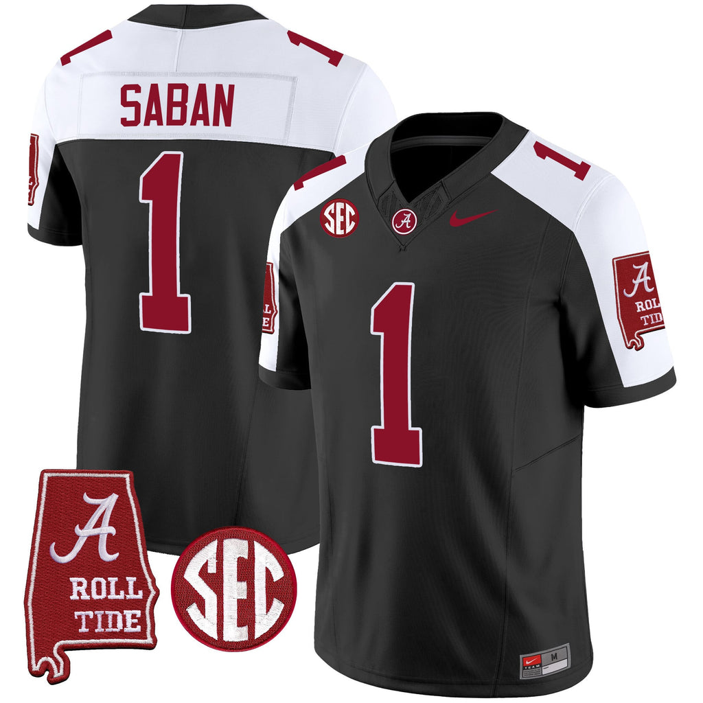 Men's Alabama Crimson Tide Vapor Limited Jersey V5 - Alabama Map - All Stitched
