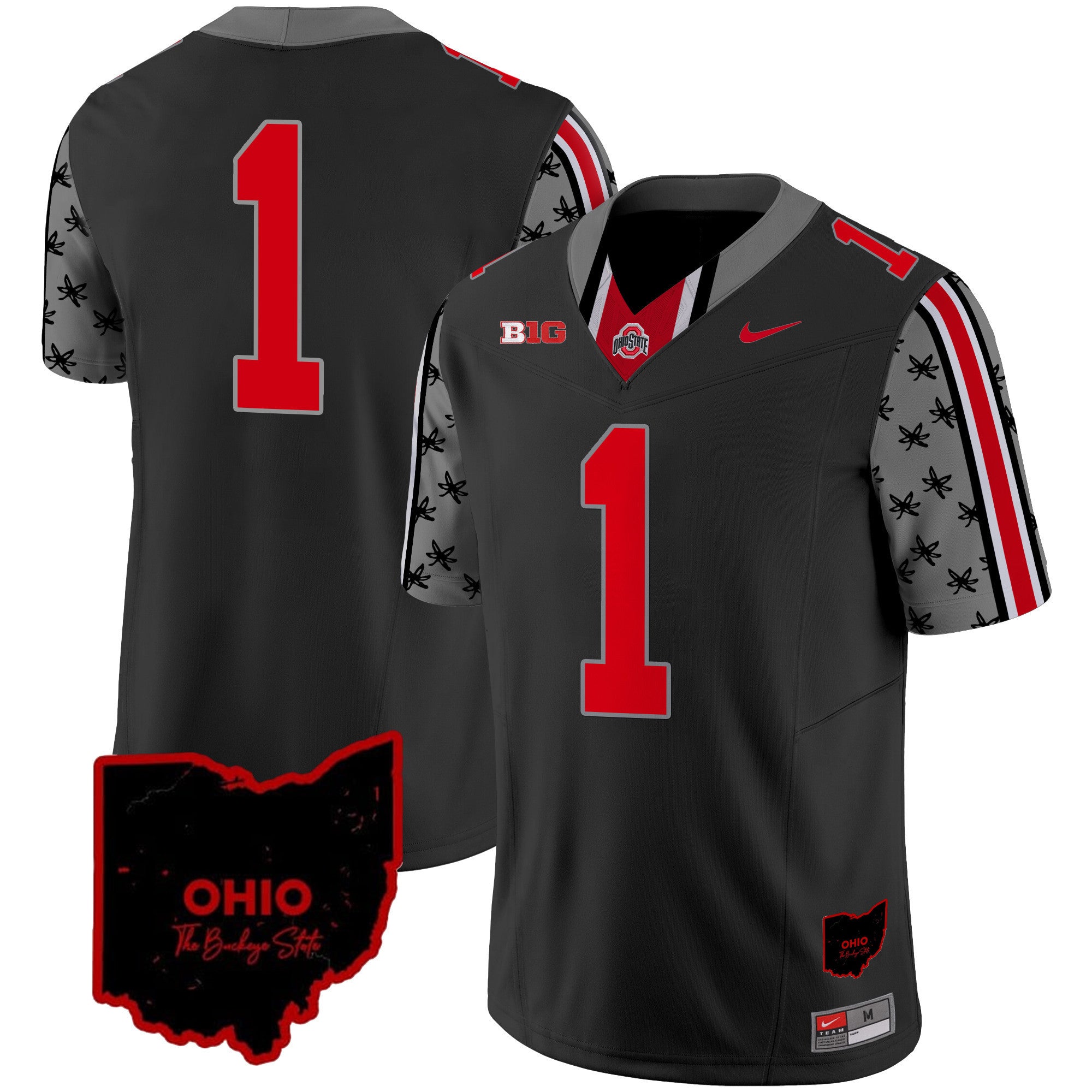 Men's Ohio State Buckeyes 2024 Home Patch Vapor Limited Jersey - All Stitched