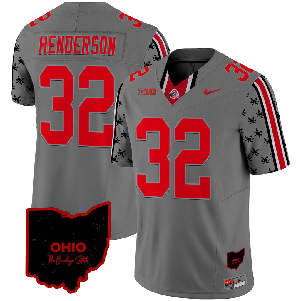 Men's Ohio State Buckeyes 2024 Home Patch Vapor Limited Jersey - All Stitched