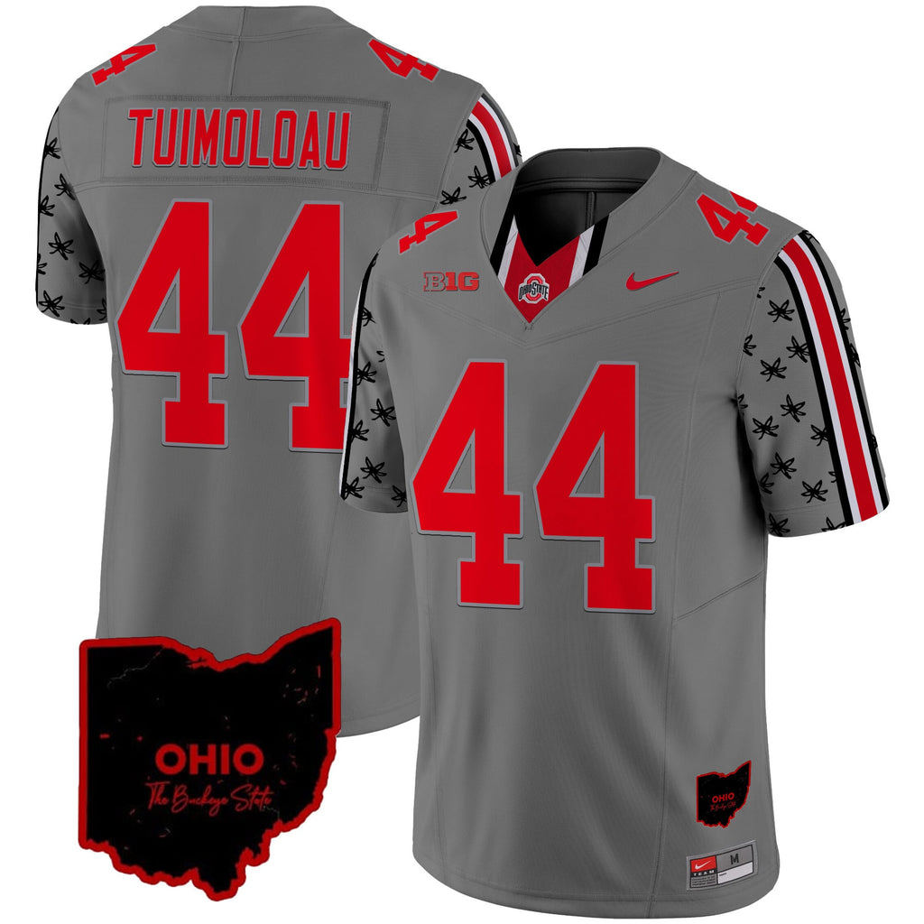 Men's Ohio State Buckeyes 2024 Home Patch Vapor Limited Jersey - All Stitched