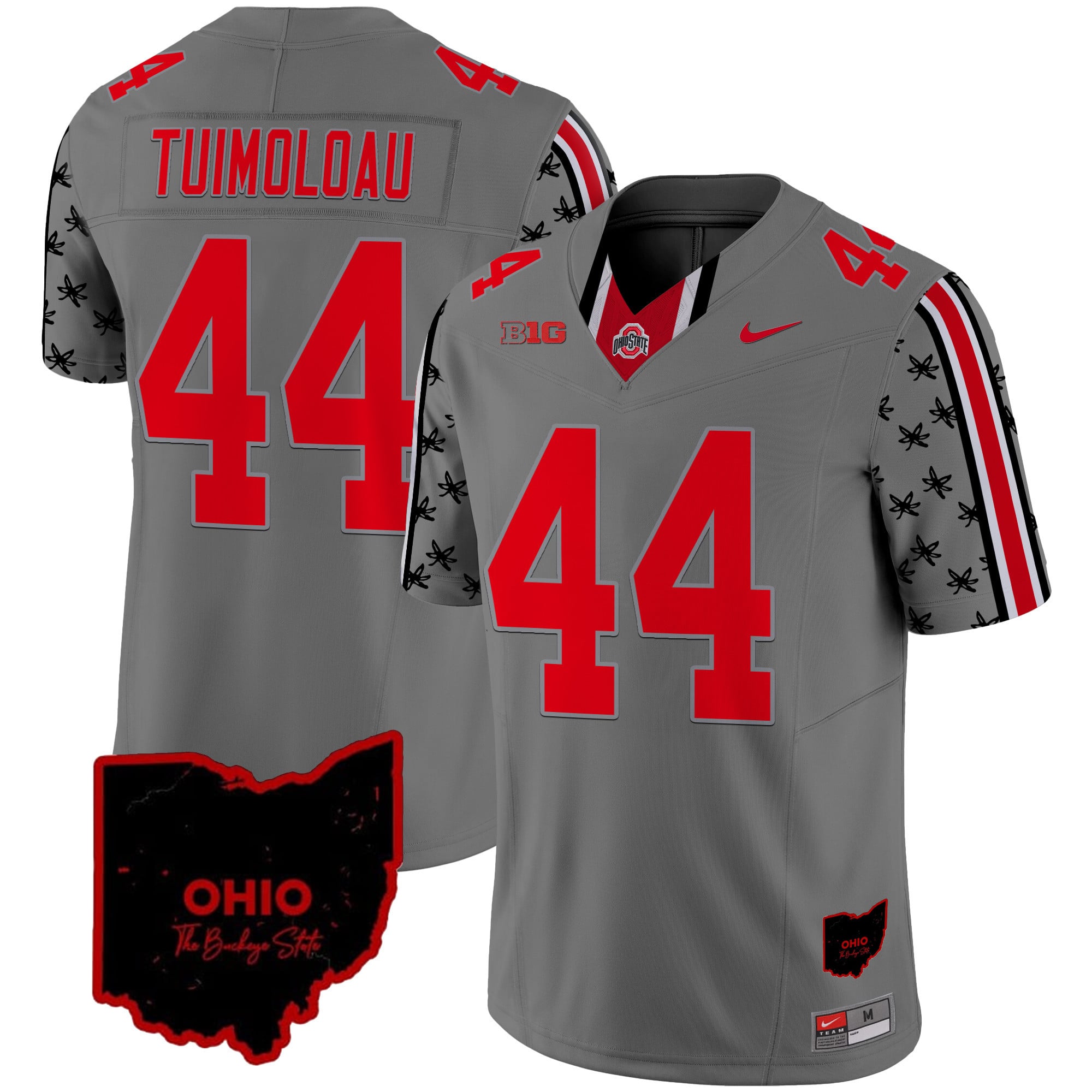 Men's Ohio State Buckeyes 2024 Home Patch Vapor Limited Jersey - All Stitched
