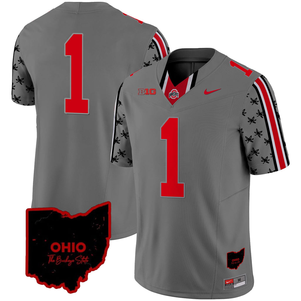 Men's Ohio State Buckeyes 2024 Home Patch Vapor Limited Jersey - All Stitched