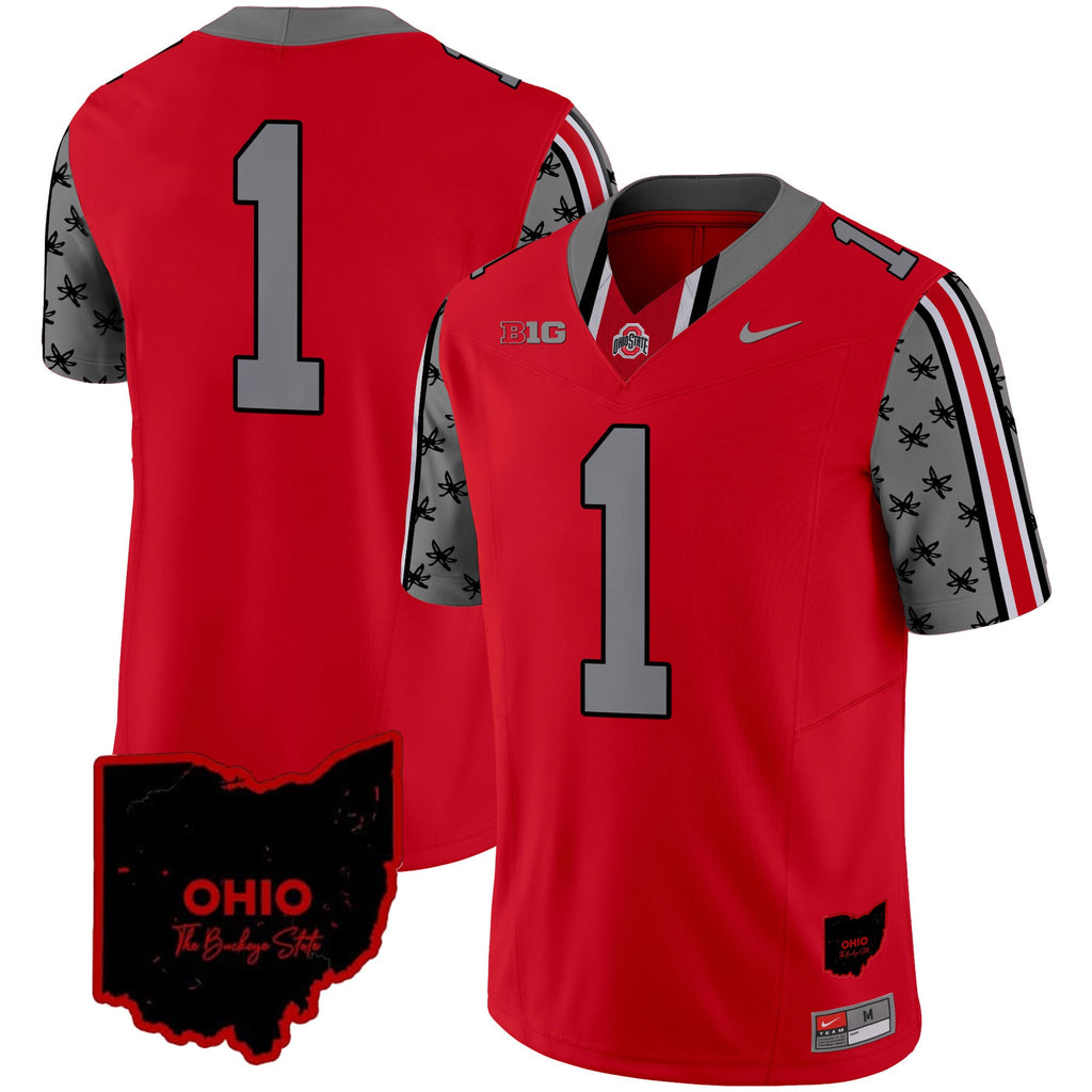Men's Ohio State Buckeyes 2024 Home Patch Vapor Limited Jersey - All Stitched