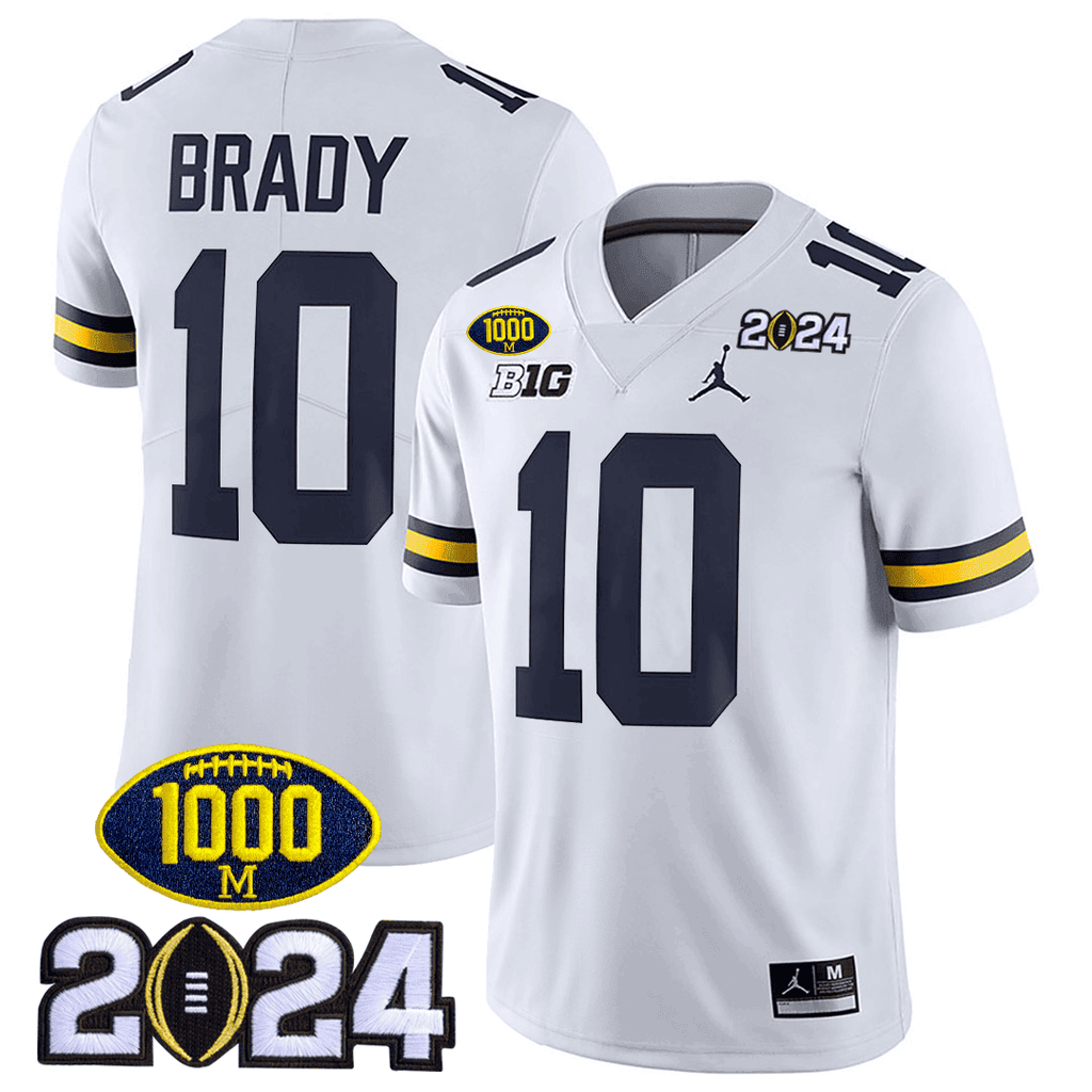 Men's Michigan Wolverines 1000 Wins & 2024 College Bowl Patch Vapor Limited Jersey - All Stitched