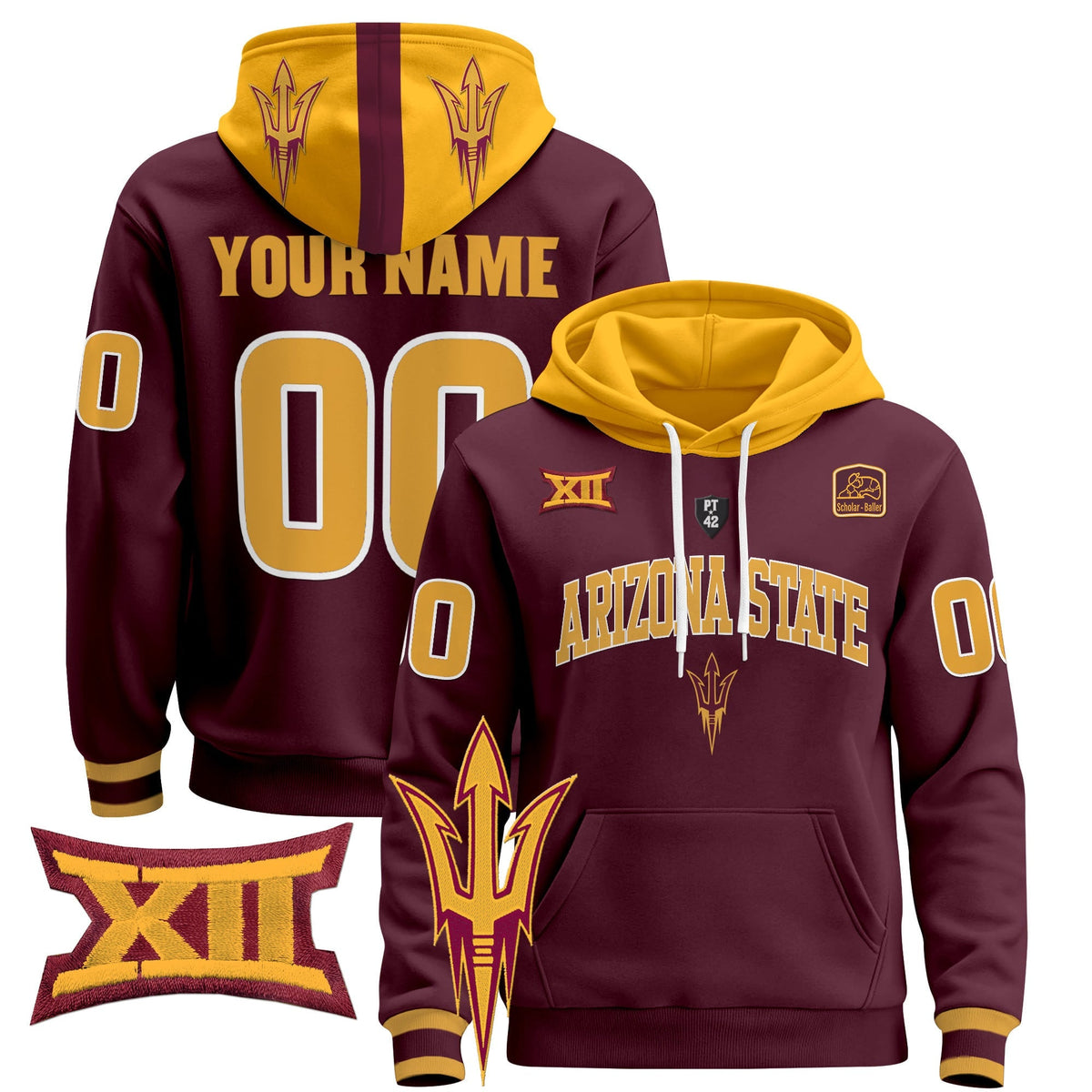 Arizona State Sun Devils 2024 Custom Pullover Hoodie V2