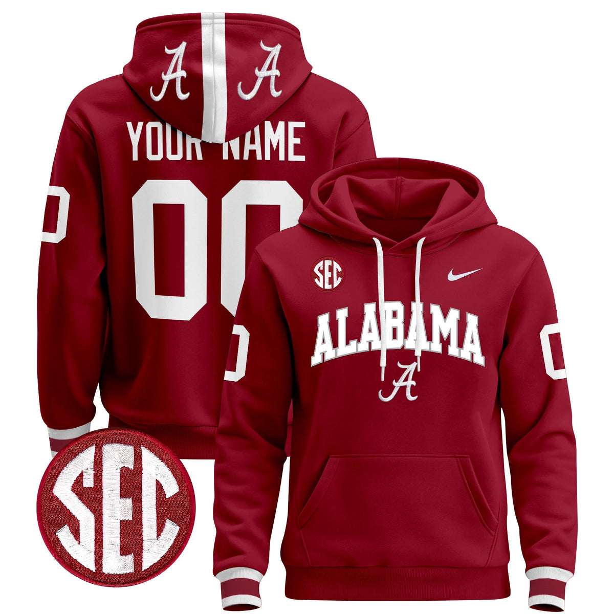 Alabama Crimson Tide 2024 Custom Pullover Hoodie V3
