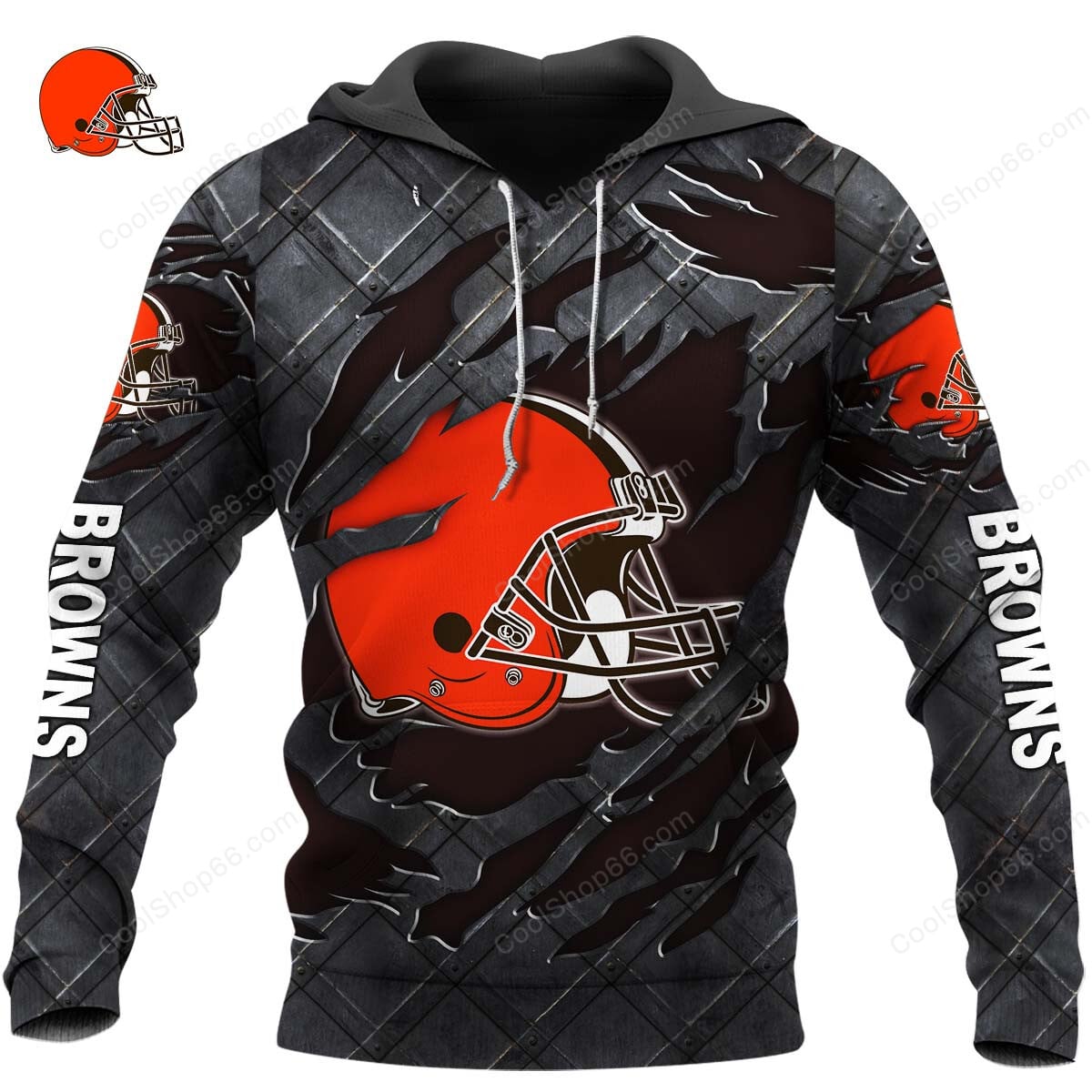 Cleveland Browns Black Metal Design Shirt