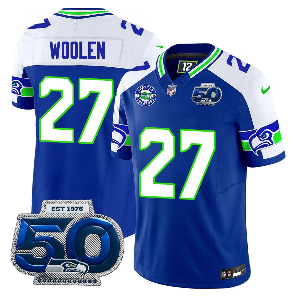 Seattle Seahawks 50th Season Vapor Limited Jersey - All Stitcheds