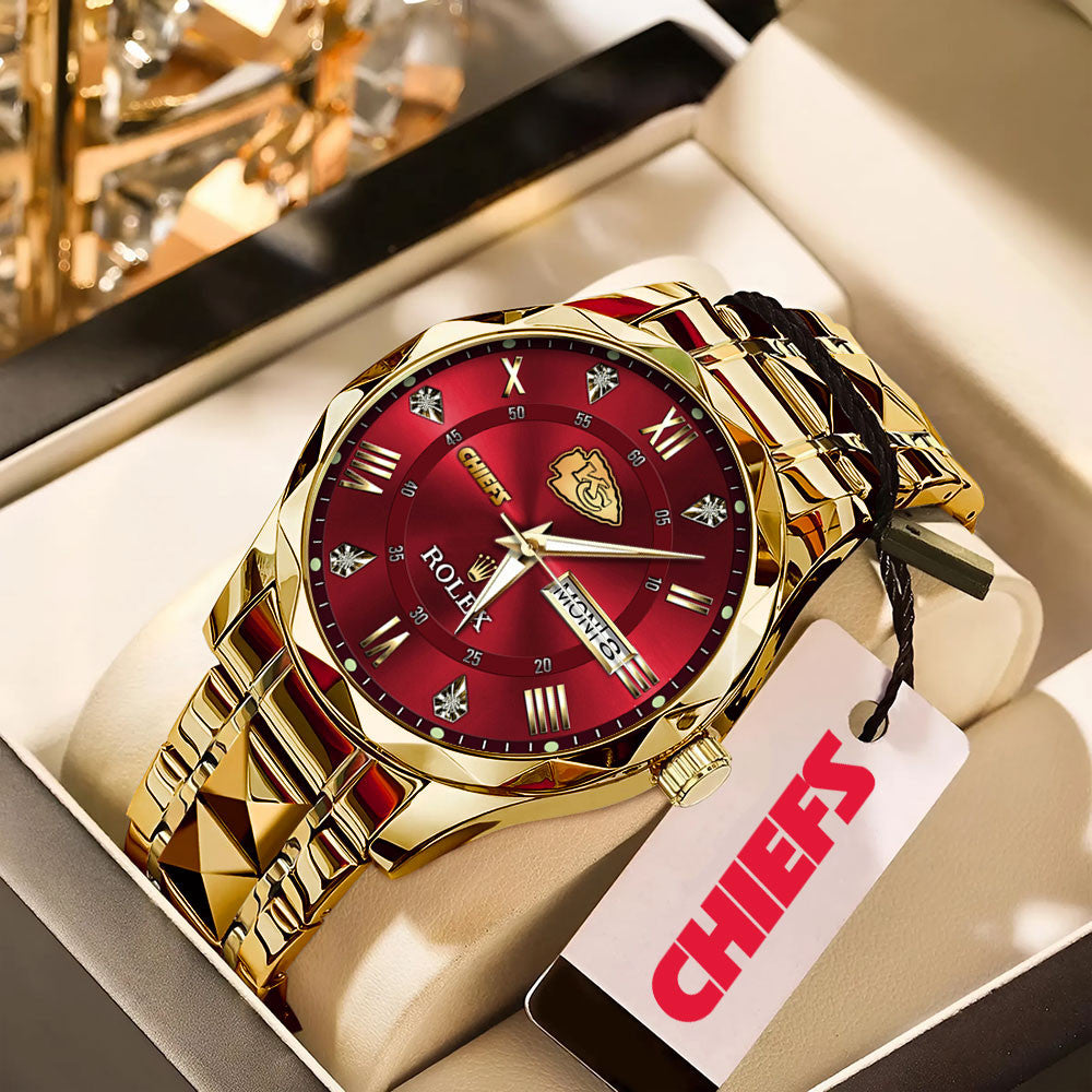Kansas City Chiefs x Rolex Alloy Luxury Quartz Watch