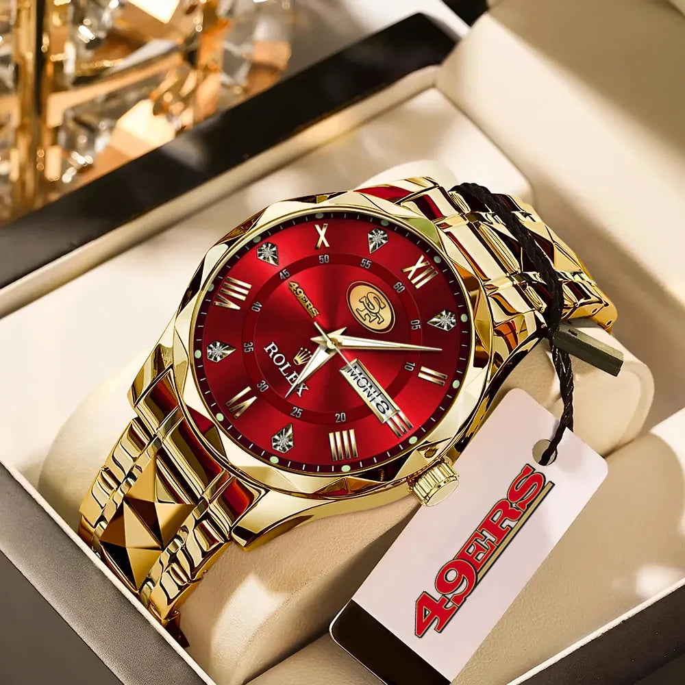 San Francisco 49ers x Rolex Alloy Luxury Quartz Watch