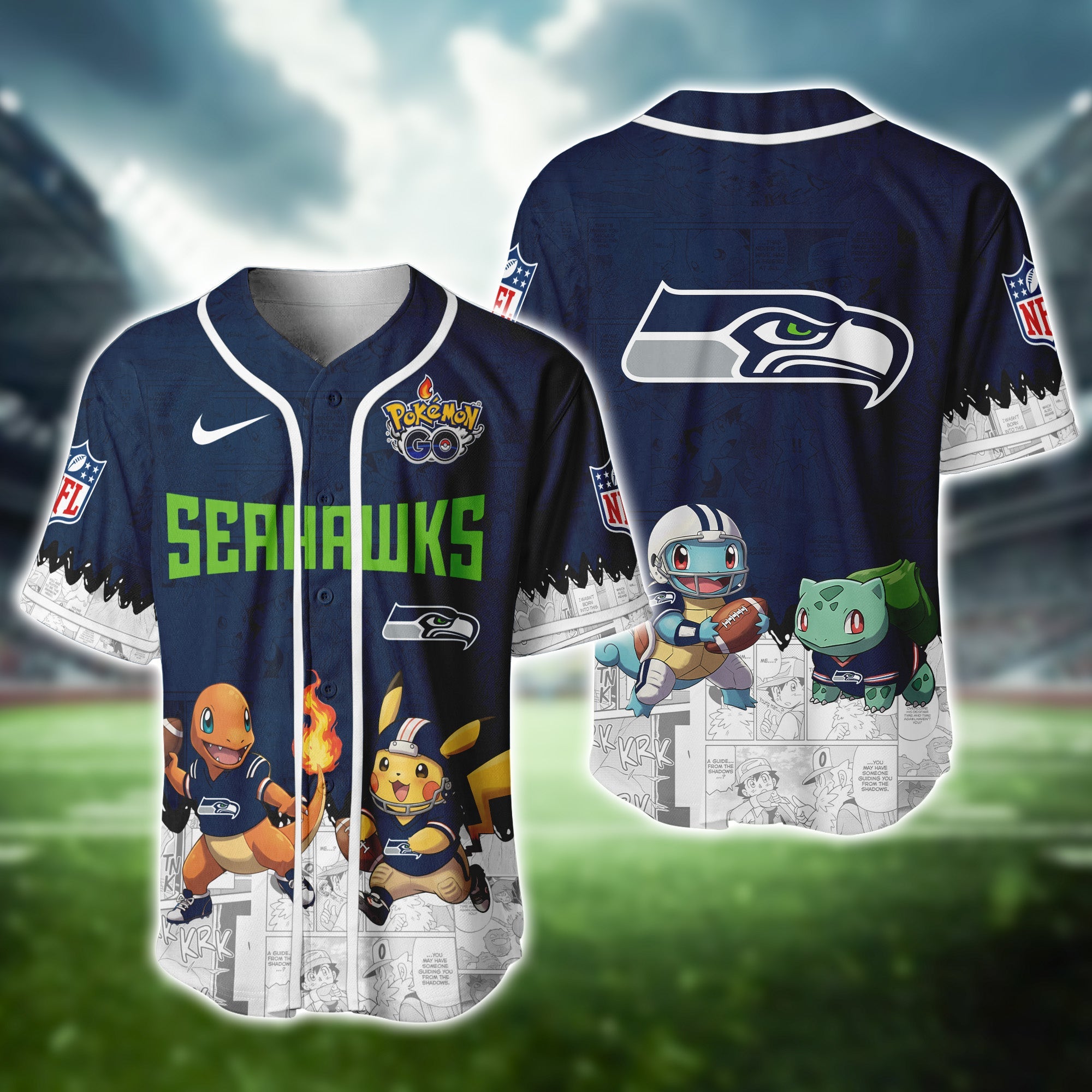 SEA Seahawks Pokemon Jersey Limited Edition