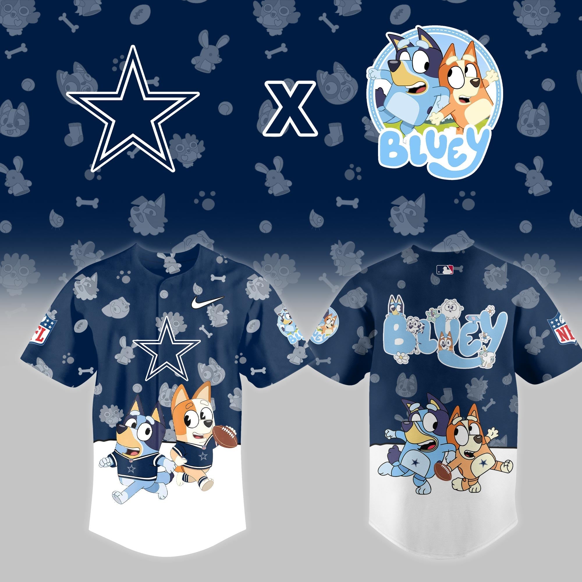 D.Cowboys x Bluey Night Limited Jersey